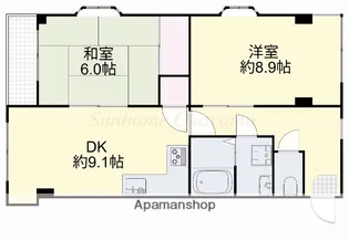 プルミエール田中【301号室】の間取り