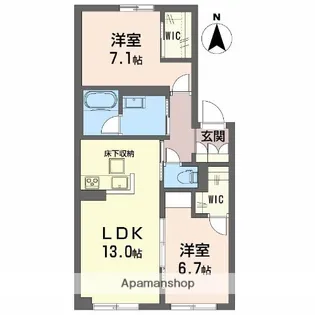 サンディア【1階】の間取り