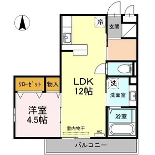 ラ・シャンブル【2階】の間取り