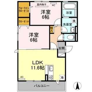 ソレイユ A棟【3階】の間取り