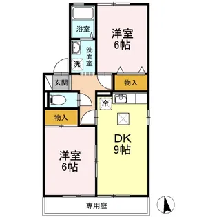 シャトレアン津高 A棟【1階】の間取り