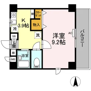 メゾンなかやま【2階】の間取り
