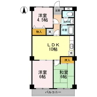 レジデンス板野【5階】の間取り