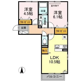 シャトレー【3階】の間取り