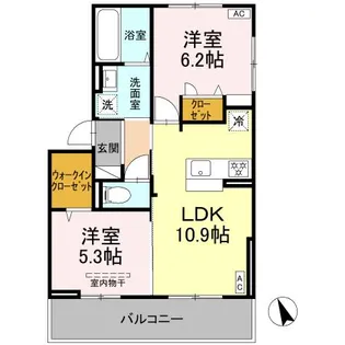 TIARE MANBAI【3階】の間取り