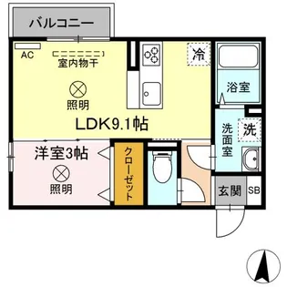 ELPIS I I棟【2階】の間取り