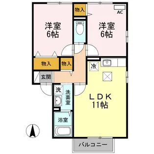 フローラ【1階】の間取り