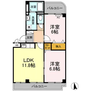 PLEIADES A棟【1階】の間取り