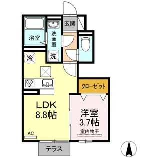 PECHER奥田【1階】の間取り
