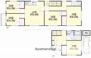 岡山県岡山市北区大元上町【一戸建】の間取り