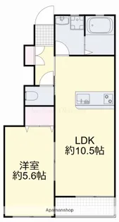 プティーシュシュ雄町【1階】の間取り