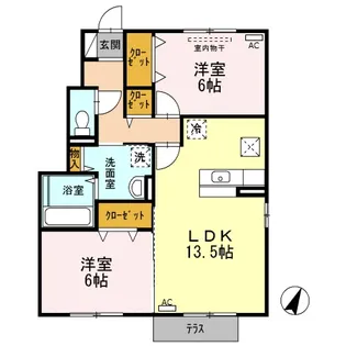 DIANTHUS A棟【1階】の間取り