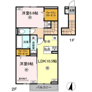 ボヌール Nー1【2階】の間取り