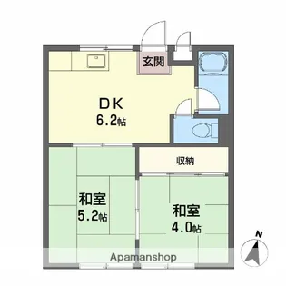小川コーポ【1階】の間取り