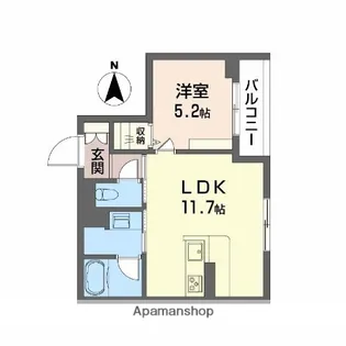 ユーグレイス東島田【2階】の間取り
