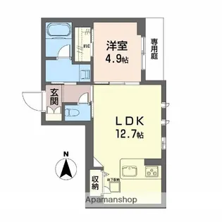 ユーグレイス東島田【1階】の間取り
