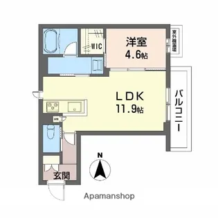 ユーグレイス東島田【4階】の間取り