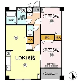 ビューティリメイン A棟【2階】の間取り