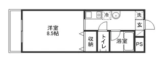 マメゾン三野【3階】の間取り