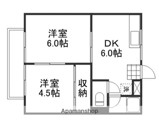 原尾島コーポ【203号室】の間取り
