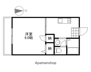 ラ・パルテール百間川 五番館【2階】の間取り