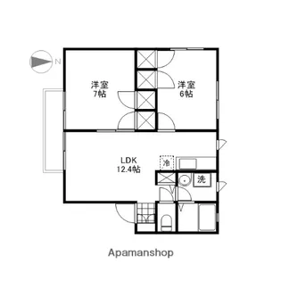 I.Mパルク A【201号室】の間取り