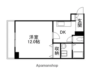1Kの間取り画像