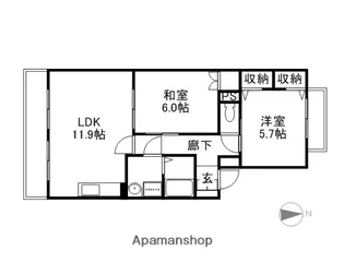 リーブロイヤル【2階】の間取り