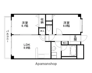 カーサフィオーレ西市駅前【5階】の間取り