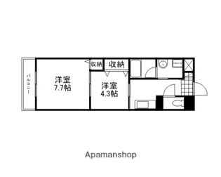 グランヴィスタ安倉【4階】の間取り