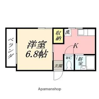 メゾンサンシャイン【2階】の間取り