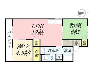 コーポラス雄町【2階】の間取り