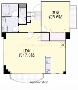 谷万成プリーモ【2階】の間取り