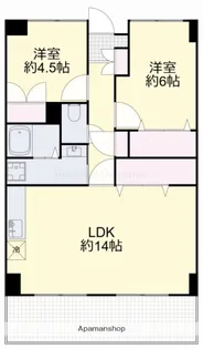 クオーレ花尻【102号室】の間取り