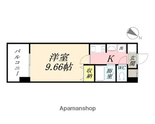 コーポラス伊福【406号室】の間取り