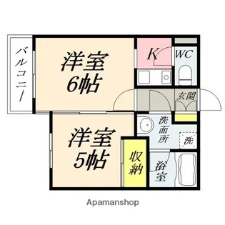 フォーラム伊島三番館【3階】の間取り