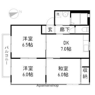 エスティー新福 A棟【101号室】の間取り