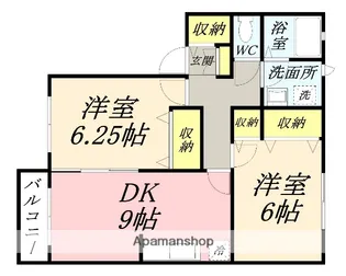 クリスタルパレスC【201号室】の間取り