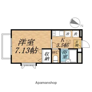 カーサ・アネーロA【2階】の間取り