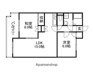 AコートヴィレッジⅠ【2階】の間取り