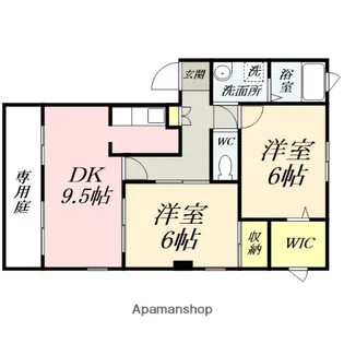 ガーデンハイツ福島C【101号室】の間取り