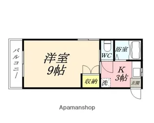ラ・パルテール福富 弐番館【3階】の間取り