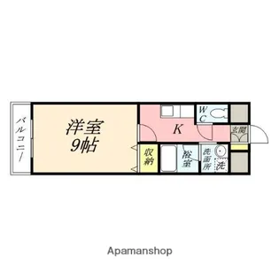 エアラウンズ桑田町【8階】の間取り