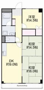 シティハイツ清水【302号室】の間取り