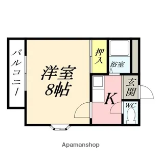 グリーンパーク賞田【410号室】の間取り