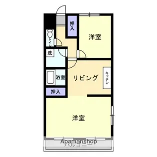 グランデュール東古松【201号室】の間取り