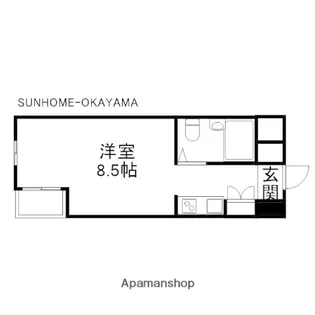 アルファ清心町Ⅱ【801号室】の間取り