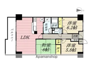 サーパス西古松Ⅱ【13階】の間取り