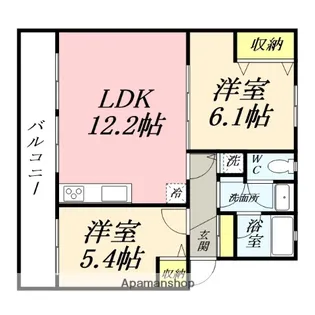 クレール学南運動公園【305号室】の間取り