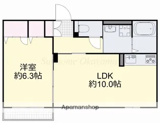 ハイム川東Ⅱ【2階】の間取り